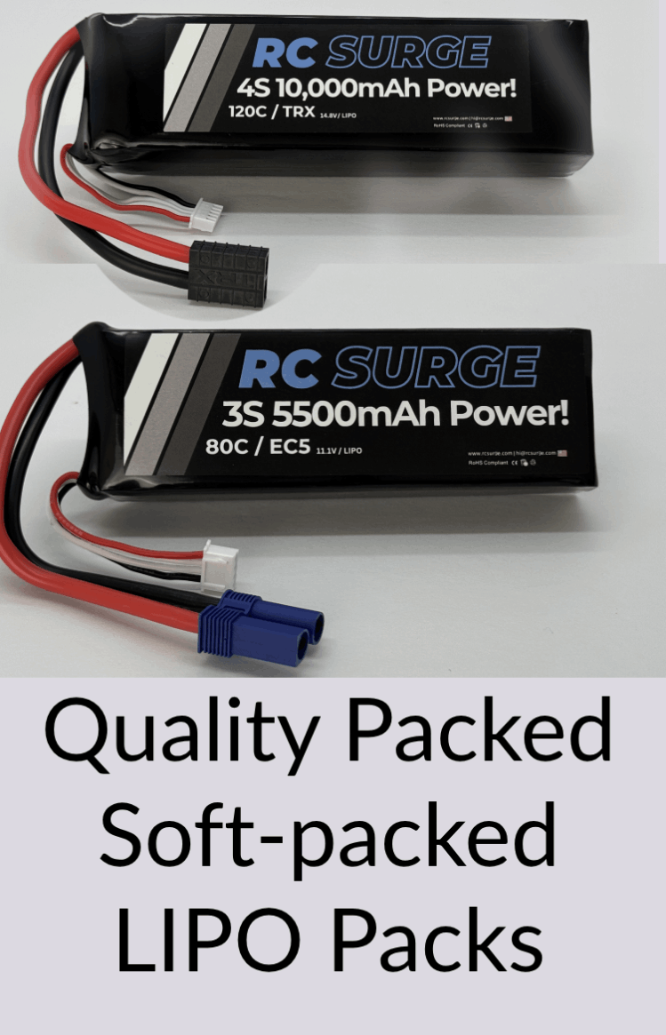 RC Surge Quality Packed LIPO Batteries